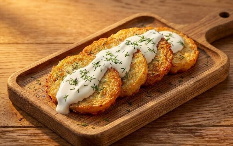 Драники со сметаной