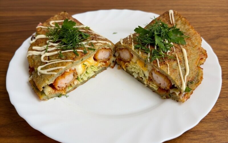 Дранич с креветками