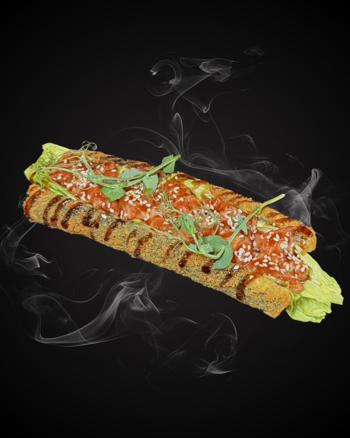 Ролл-дог с лососем