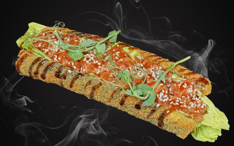 Ролл-дог с лососем