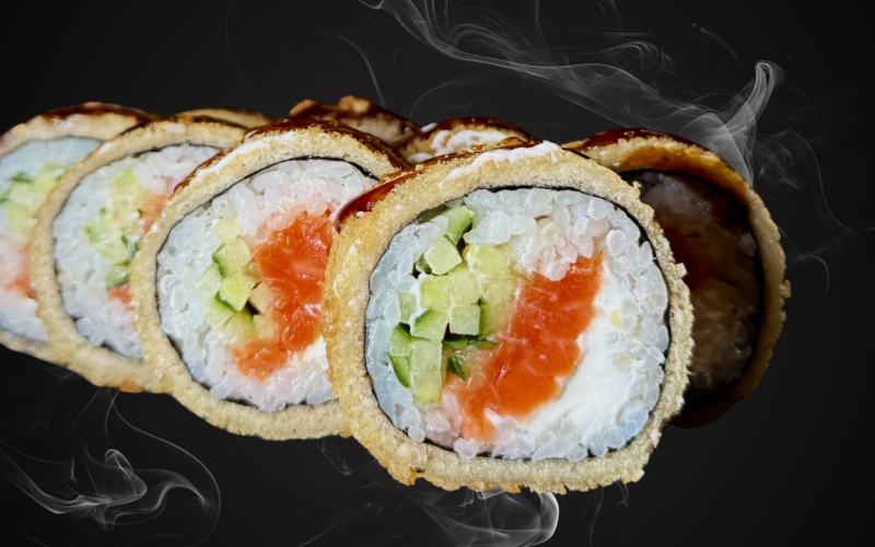 Ролл «Темпура с лососем»