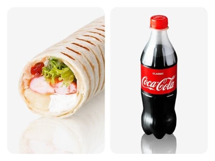 Донер с креветками + Кола