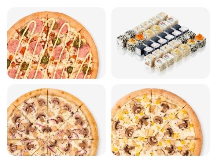 Три пиццы и сет