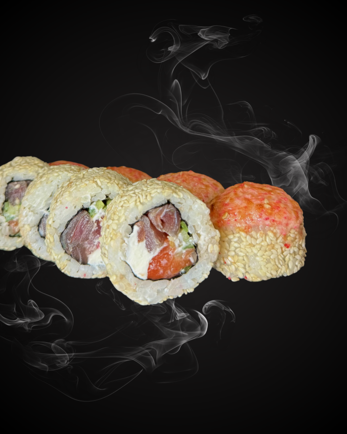 Ролл «Хот сяке магуро»