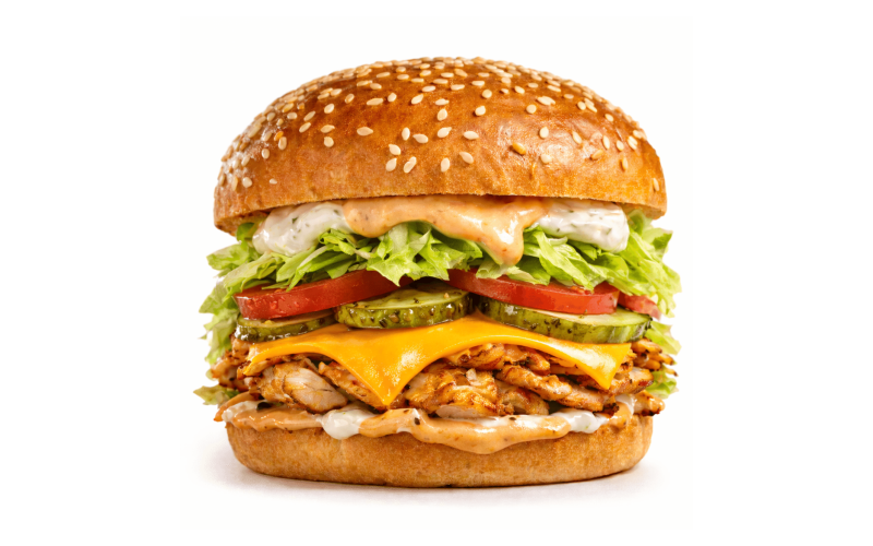 Донер бургер с сыром