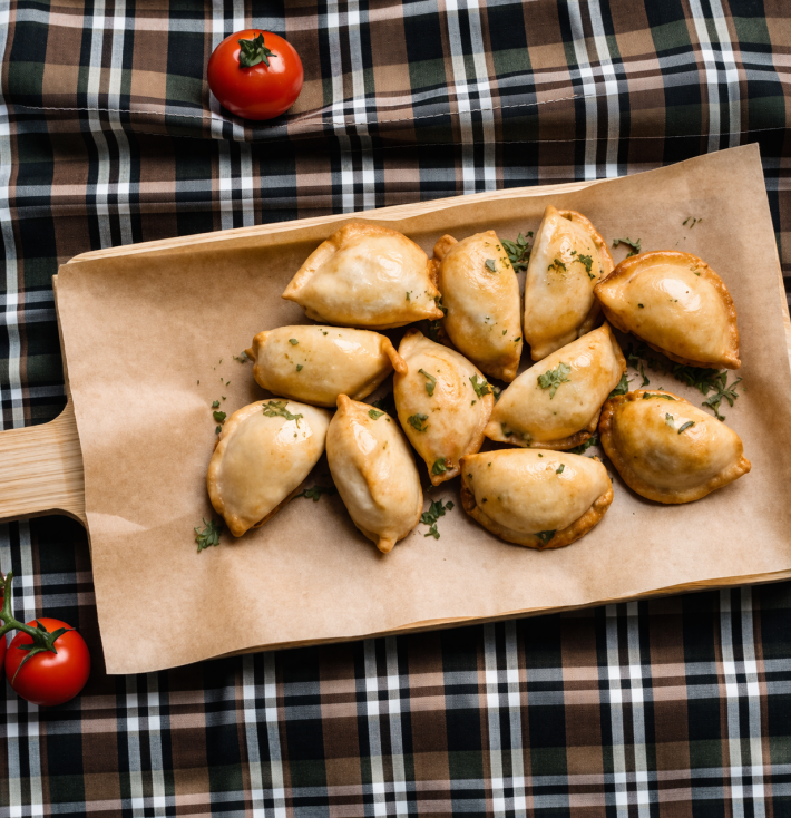 Жареные пельмени