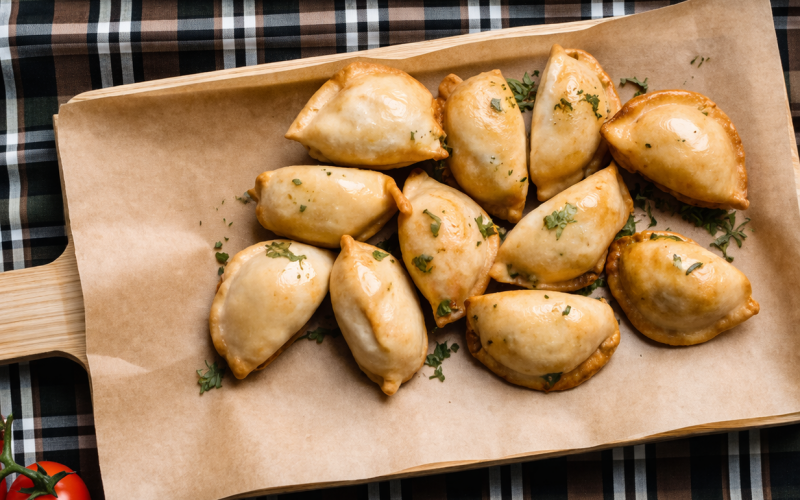 Жареные пельмени