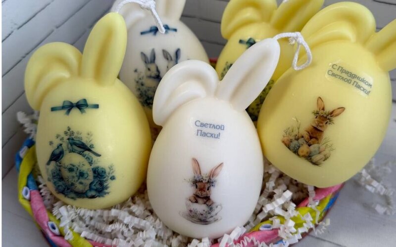 Ароматическая свеча «Пасхальный зайка»