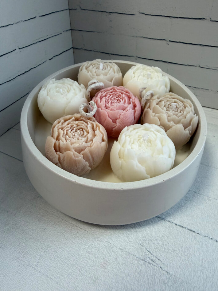 Ароматическая свеча ”Букет пионов”