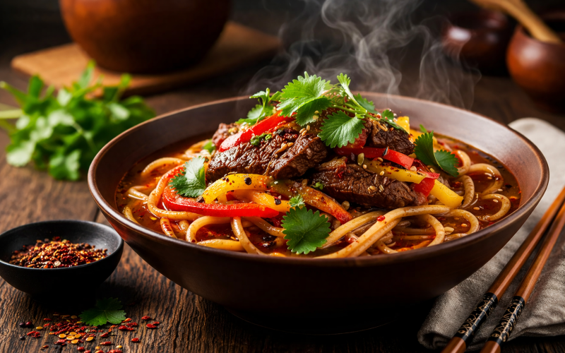 Лагман с говядиной