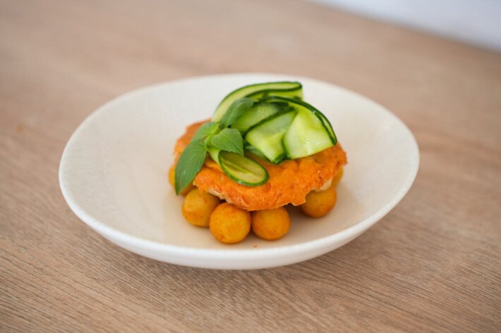 Котолетта из индейки с картофельными крокетами