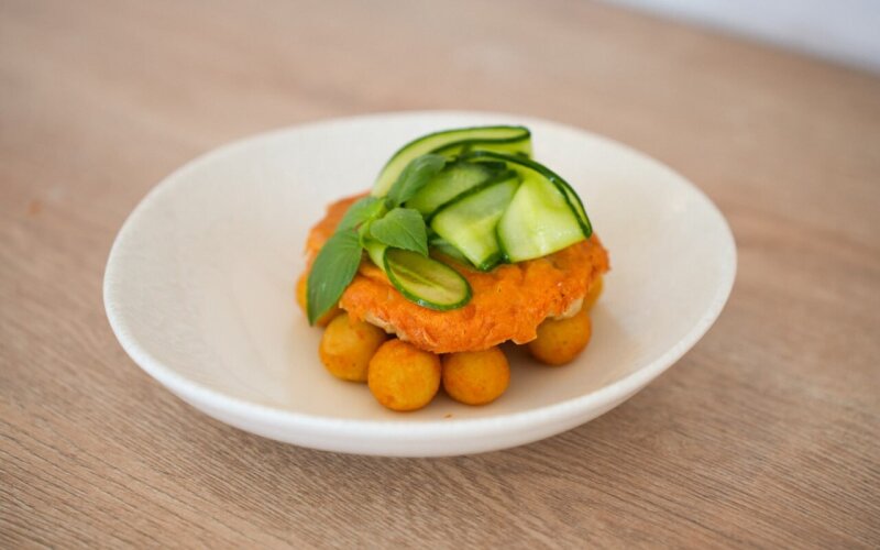 Котолетта из индейки с картофельными крокетами