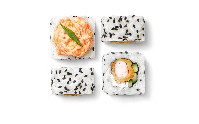 Лосось с креветкой темпура