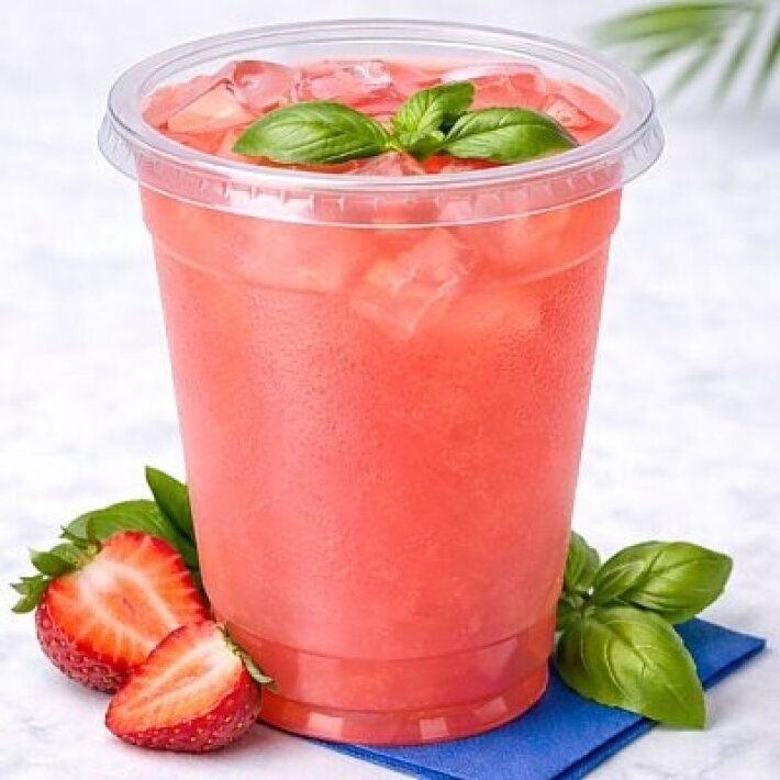 Лимонад «Клубника-базилик»