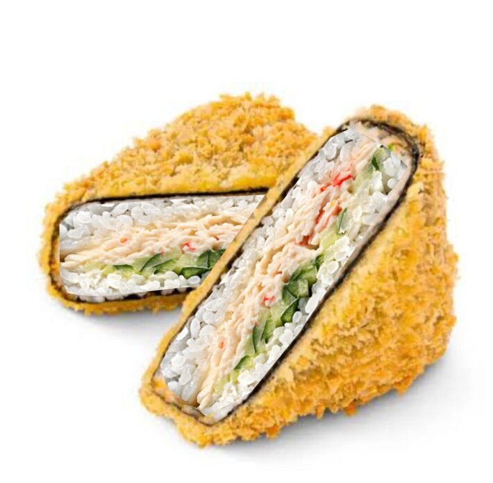 Онигири жаренный с крабом, 1 шт.