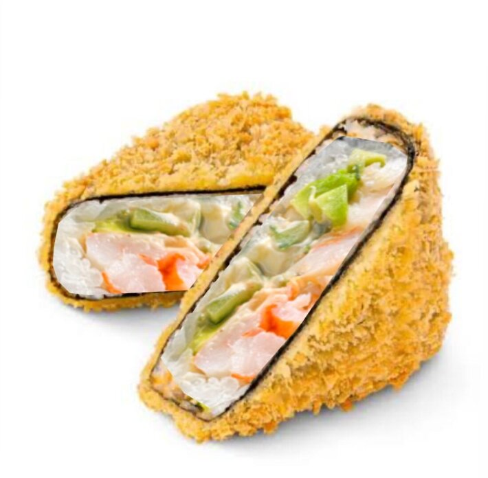 Онигири жаренный с креветкой, 1 шт.