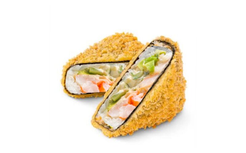 Онигири жаренный с креветкой, 1 шт.