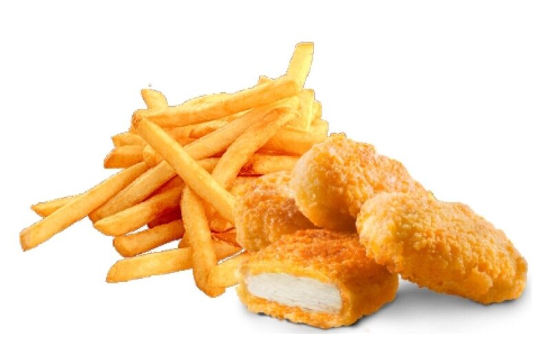 Наггетсы и картофель фри