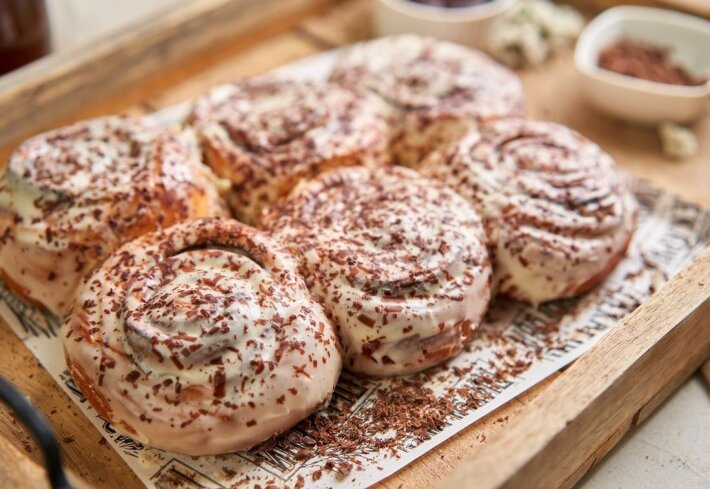 Французские булочки с шоколадом (6 шт.)