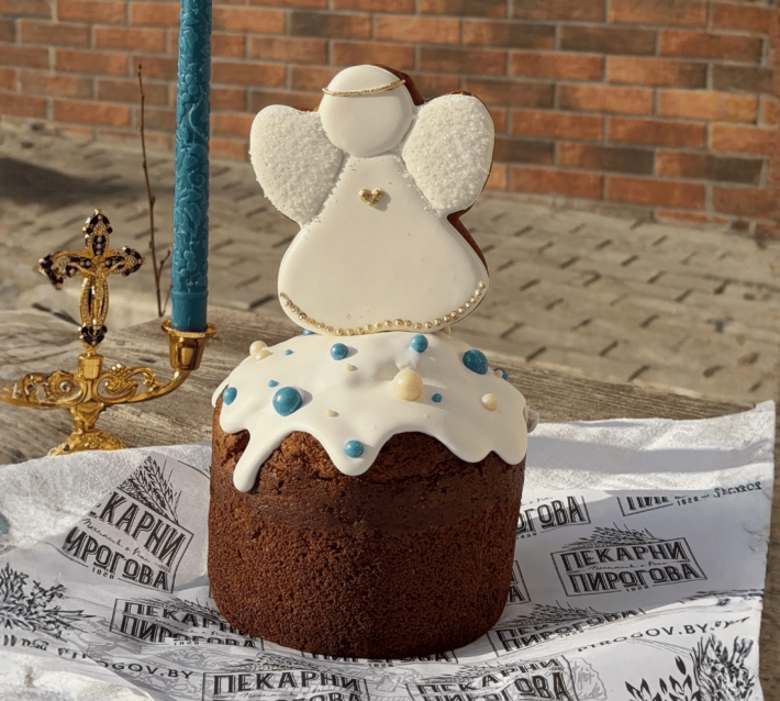 Пасхальный маковый кулич с кремом из сгущенки «Ангел»