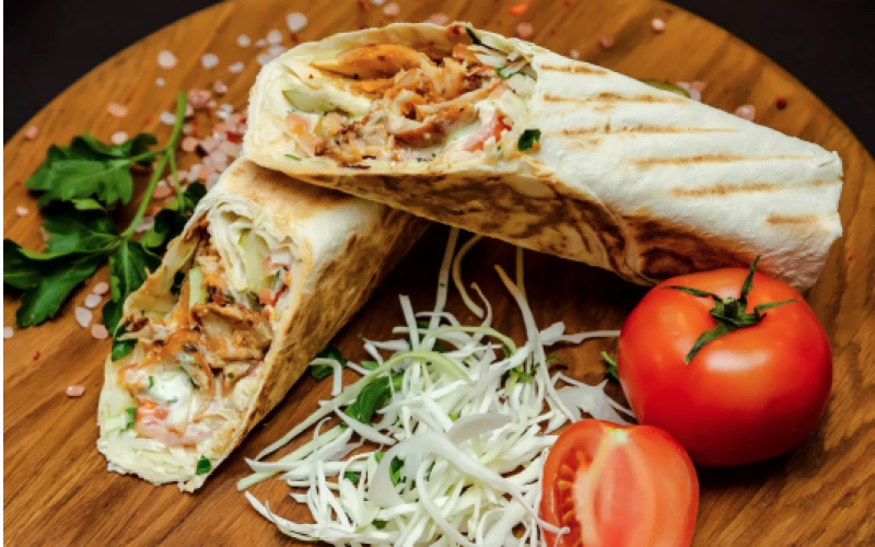 Шаурма «Грибная с карамелизированным луком»