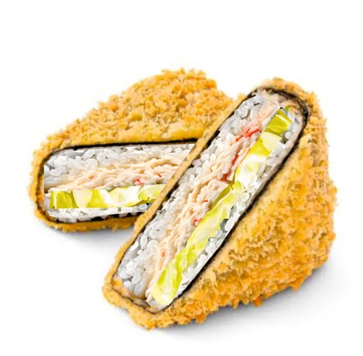 Онигири  жаренный с крабом 1 шт.