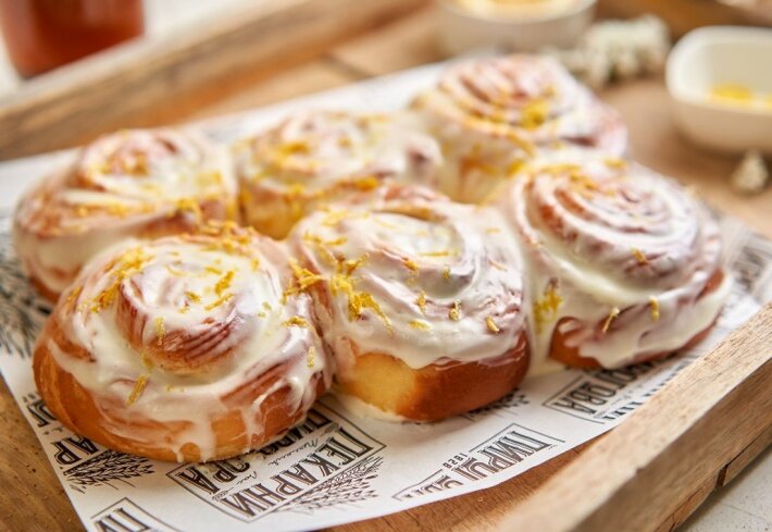 Французские булочки с лимонным курдом (6 шт.)