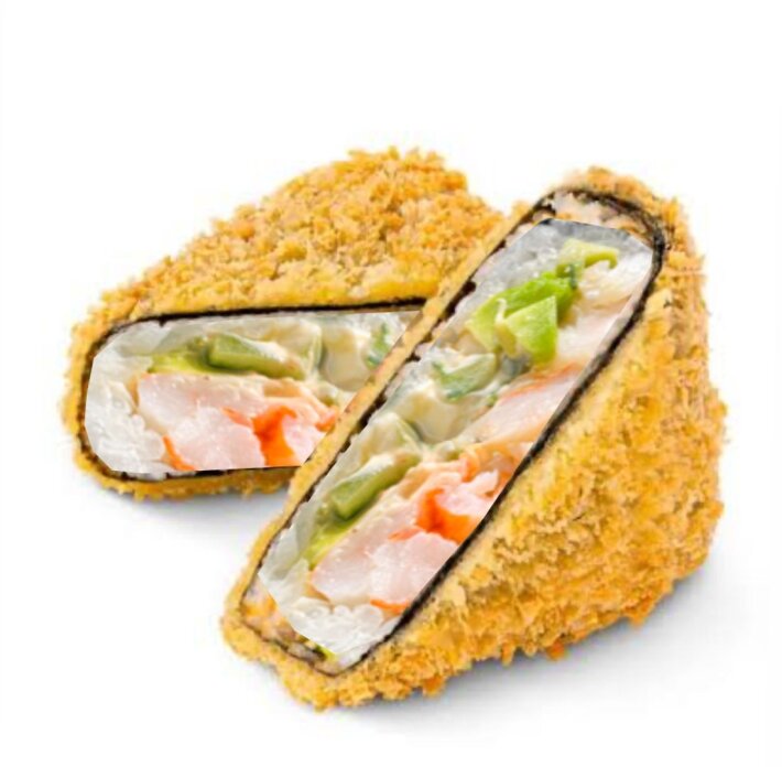 Онигири  жаренный с креветкой 1 шт.