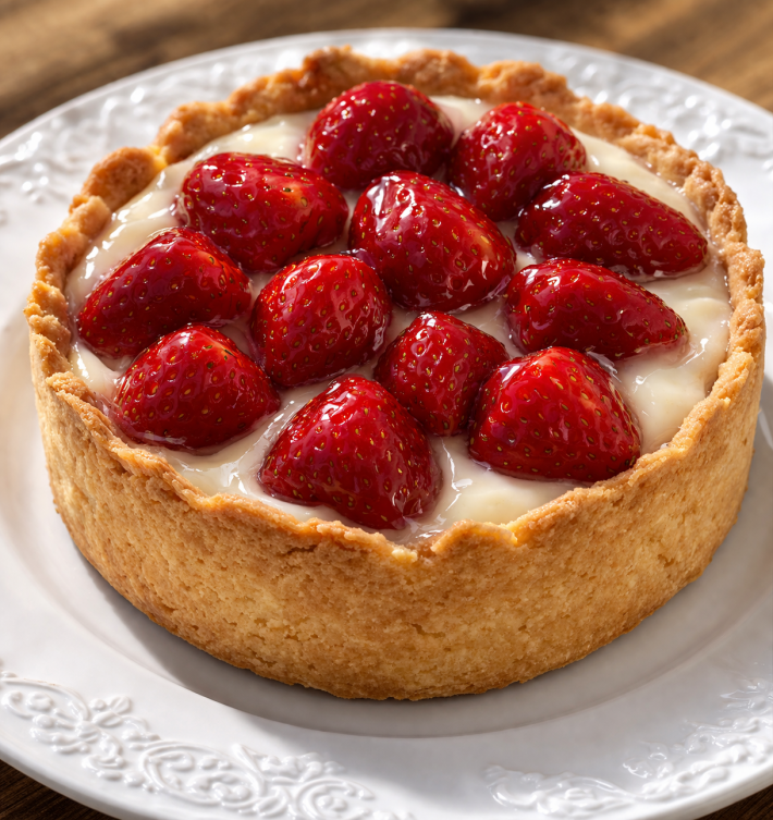 Клубничный тарт с заварным кремом