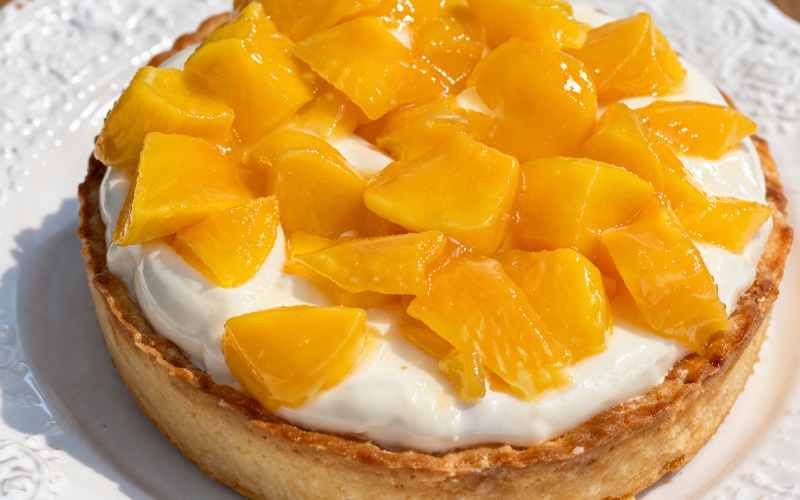 Тарт с персиком