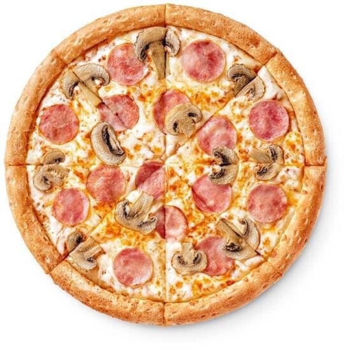 Пицца с ветчиной и грибами