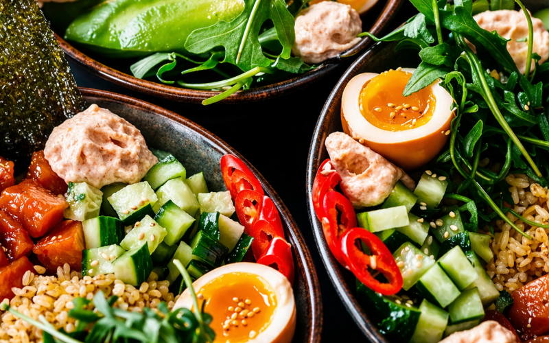 Боул с креветками