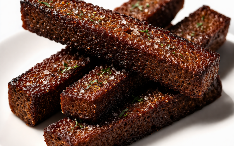 Гренки из чёрного хлеба