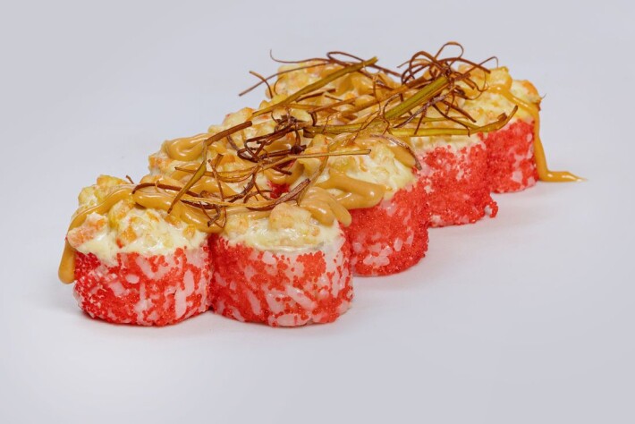 Запеченный с креветкой в сливочном васаби