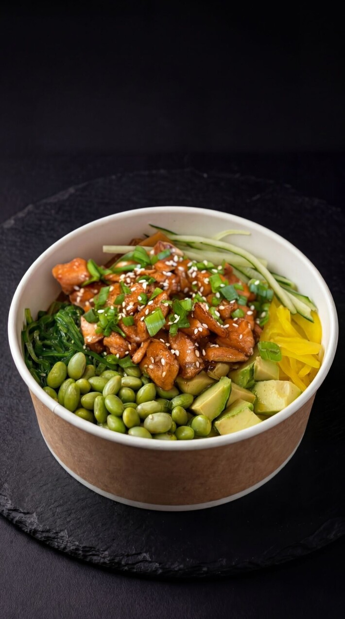 Поке запеченный лосось