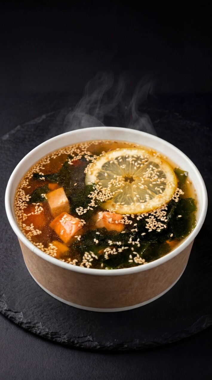 Суп с лососем