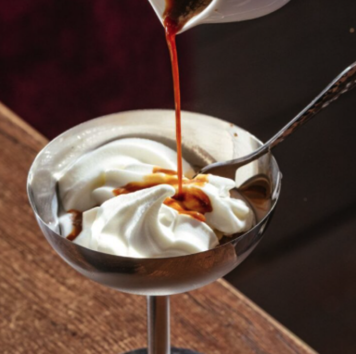 Аффогато с коньяком