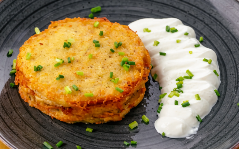 Драники со сметаной