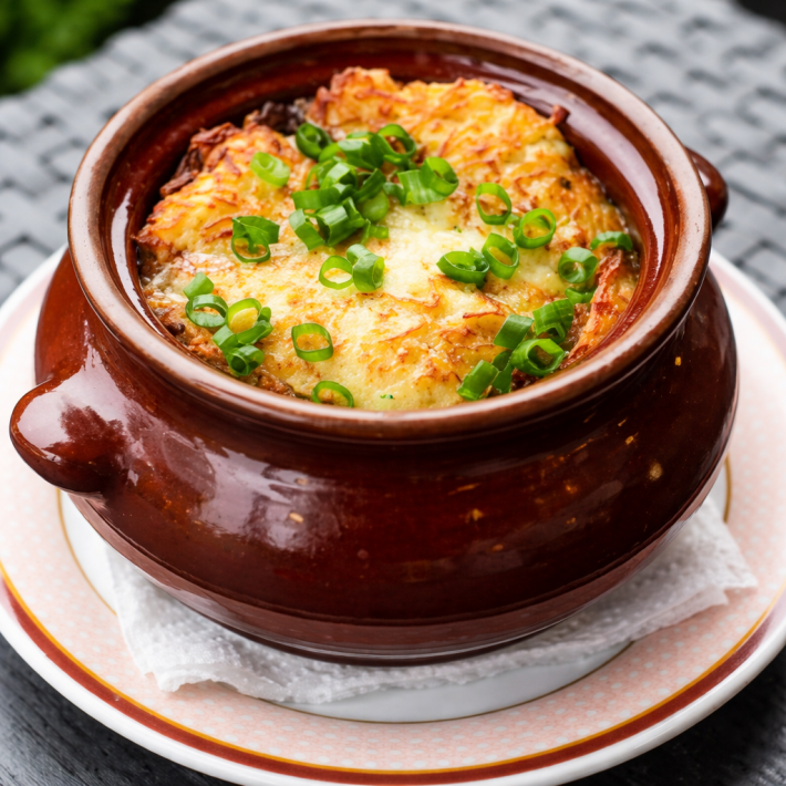 Драники с мачанкой в горшочке