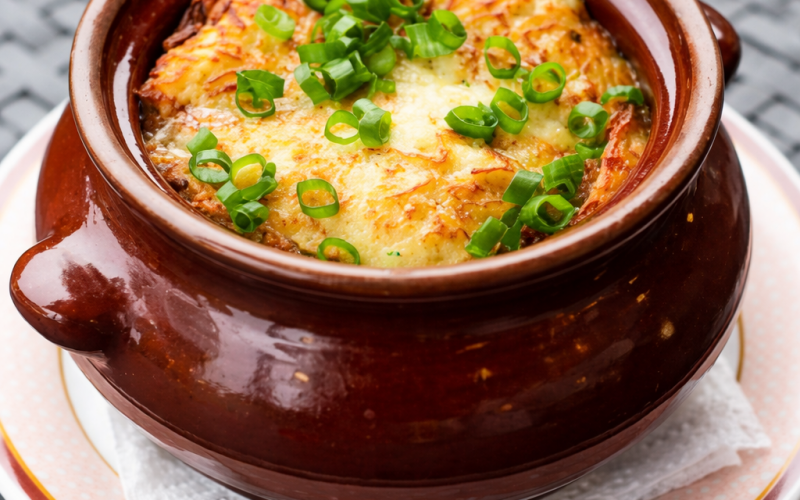 Драники с мачанкой в горшочке