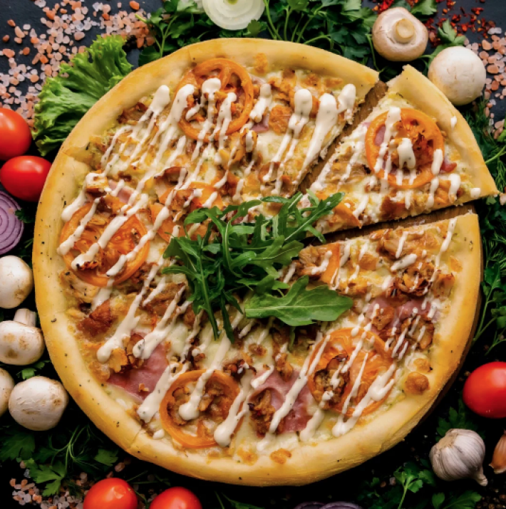 Пицца «Чесночный цыплёнок»