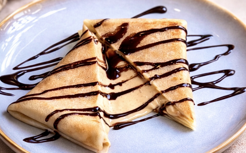 Блины «Крем-чиз» с вареной сгущенкой