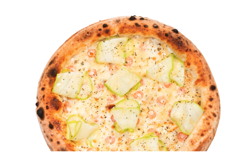 Пицца «Креветка цукини под соусом Юдзу»