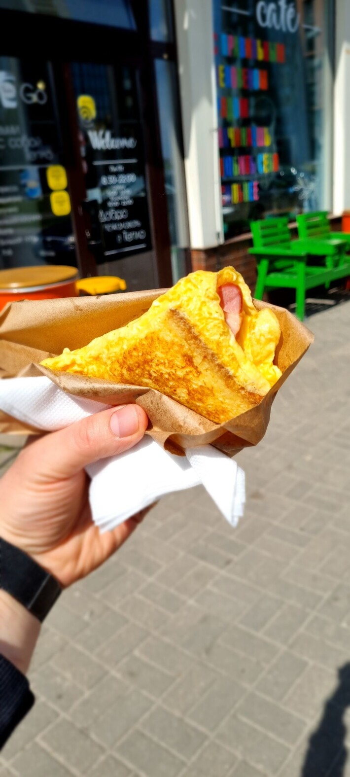 Утренний тост с ветчиной и сыром