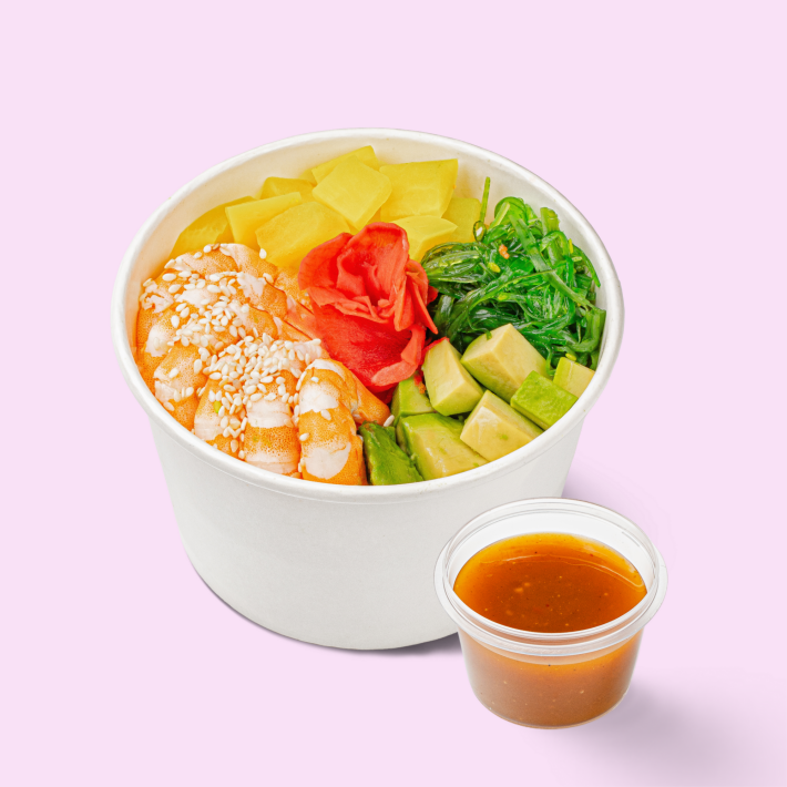 Поке с креветкой и 1 соус