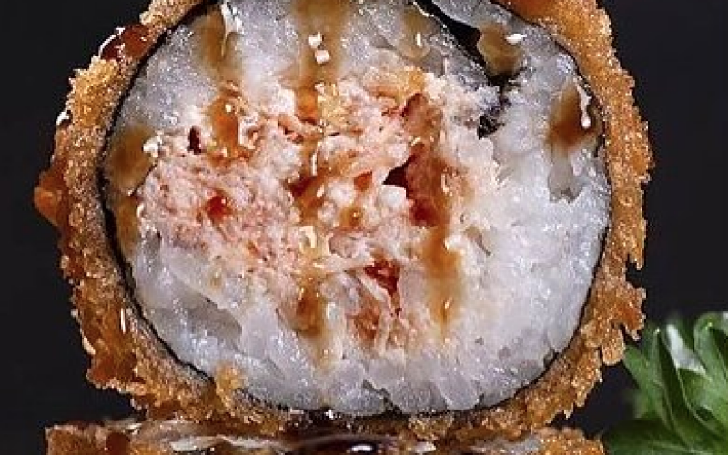 Ролл «Темпура лосось терияки»