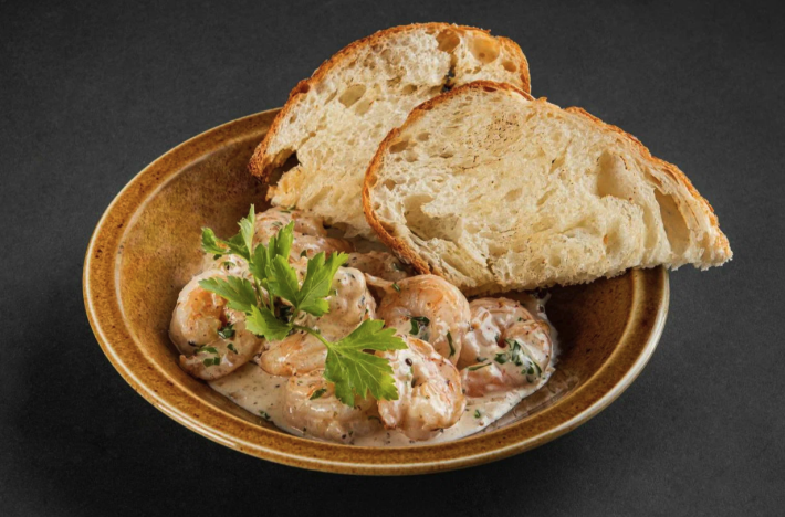 Креветки в сливочным соусе