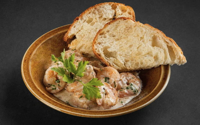 Креветки в сливочным соусе