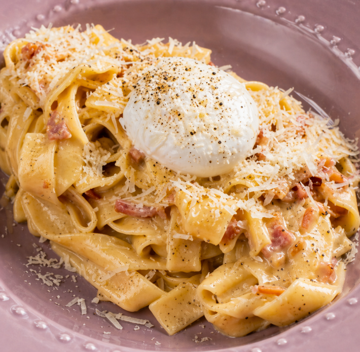Паста «Карбонара» на желтках