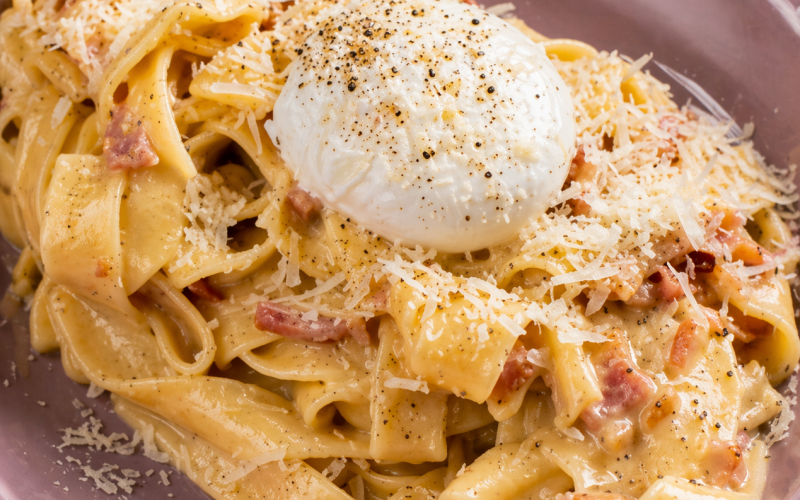 Паста «Карбонара» на желтках